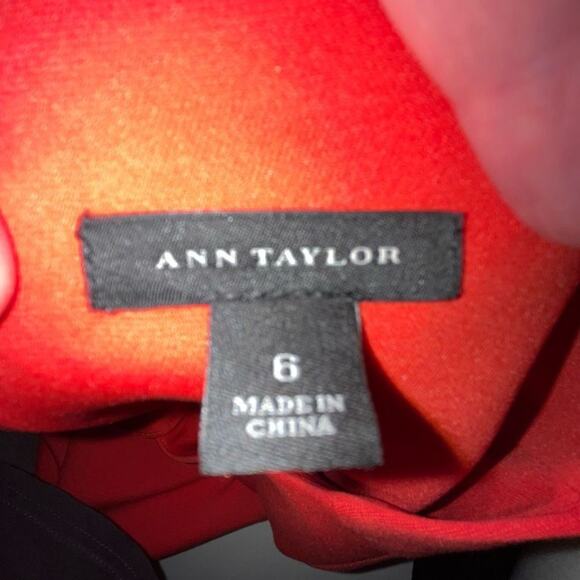 Ann Taylor orange red sleeveless dress 6 - Picture 4 of 5